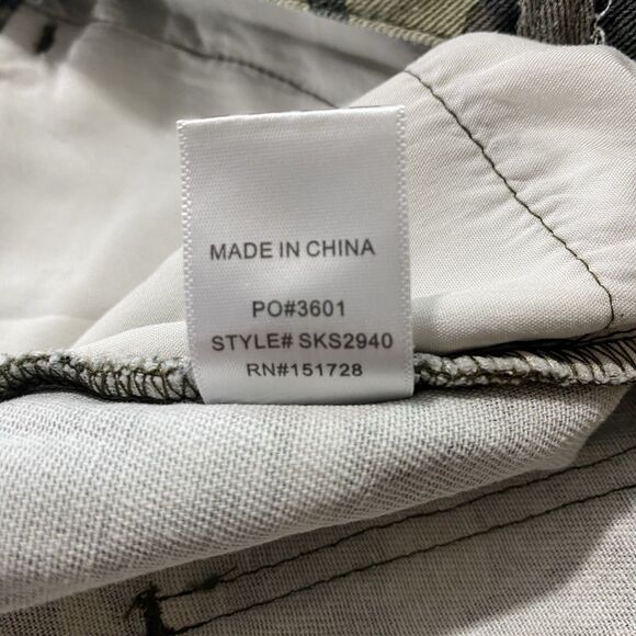 EE:SOME Skirt Camouflage Distressed 5 Pocket Raw Fringe Mini Boho Camo Size S - Picture 7 of 7